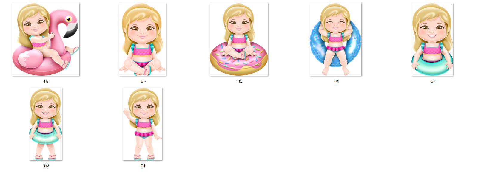 Arquivo Kit Digital Pool Party Meninas 2