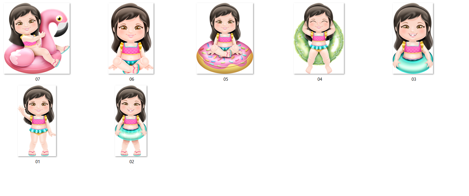 Arquivo Kit Digital Pool Party Meninas 3