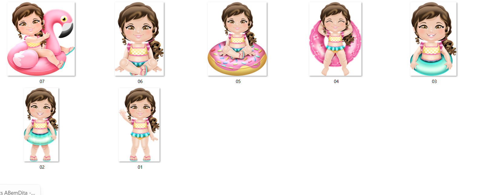 Arquivo Kit Digital Pool Party Meninas 4