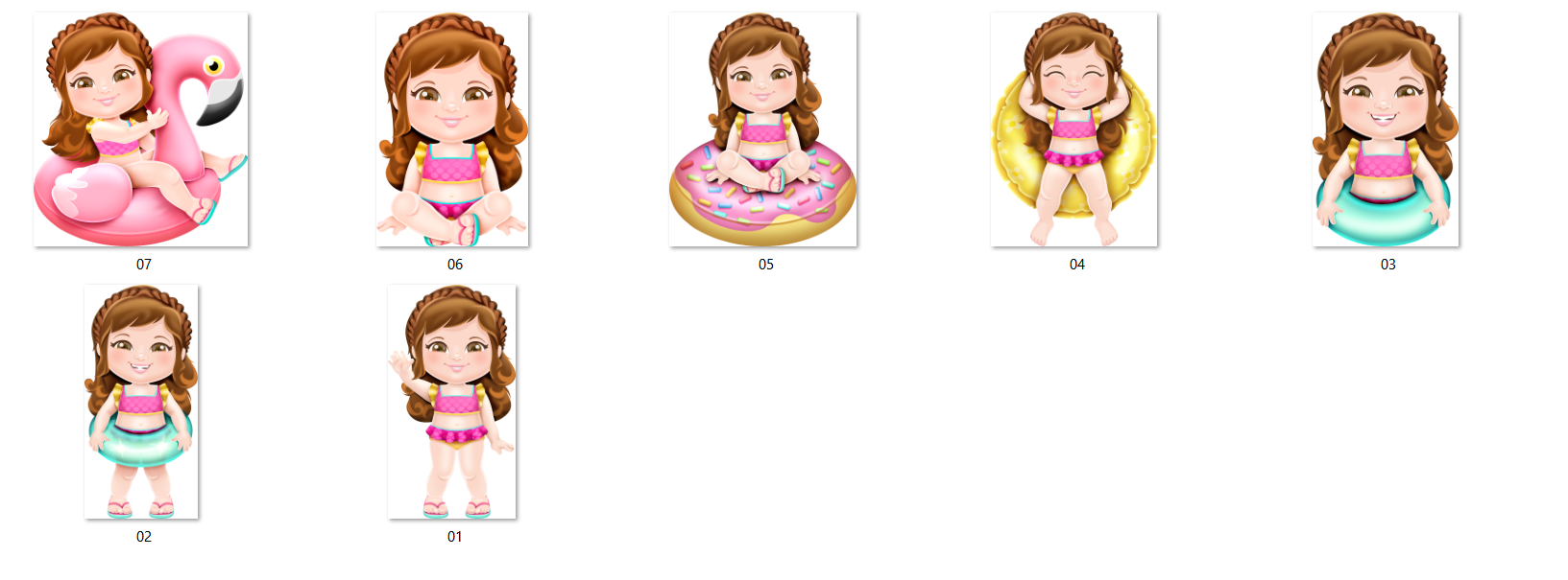 Arquivo Kit Digital Pool Party Meninas 7