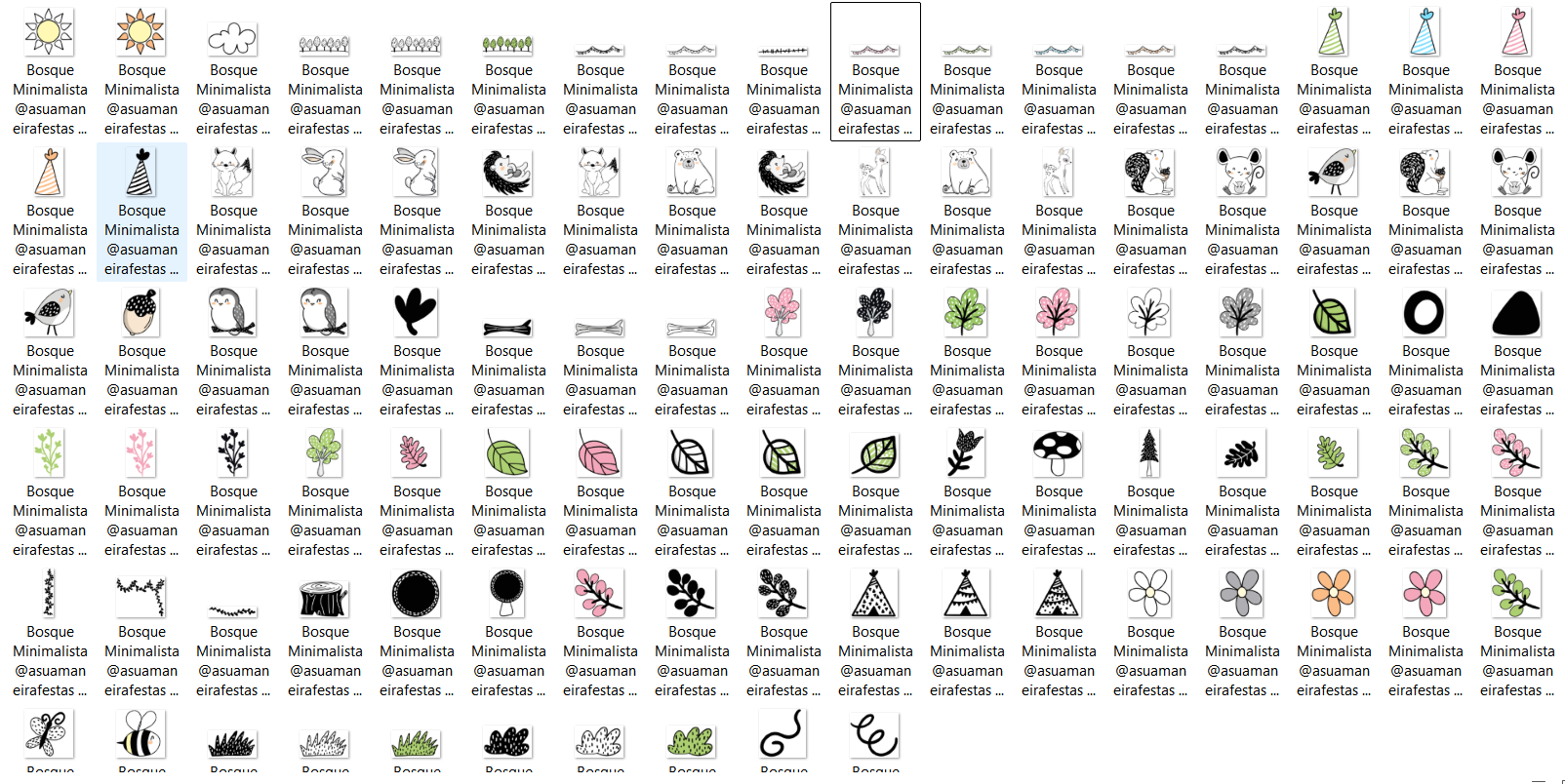 Arquivo Kit Digital Bosque Minimalista  2