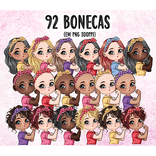 Arquivo Dia da Mulher Dolls Kit Digital