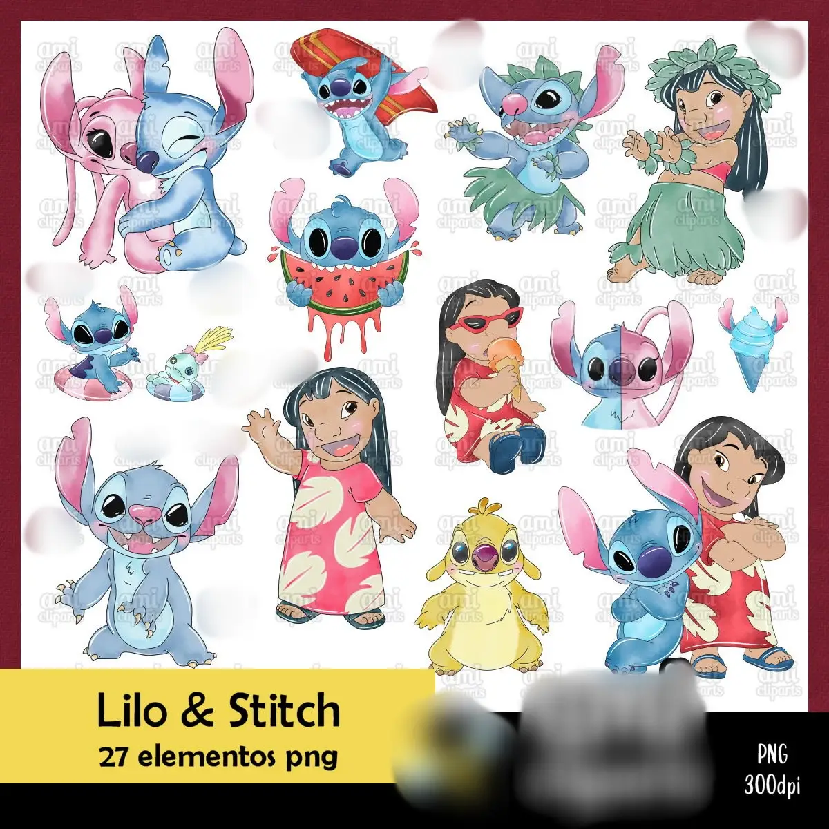 Arquivo Kit Digital Lilo e Stitch 1