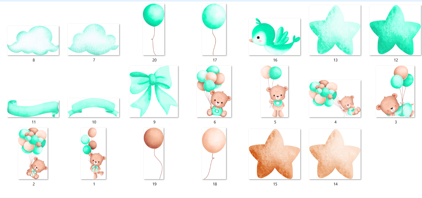 Arquivo kit Digital Ursinhos Baby 2