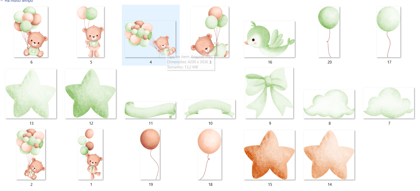 Arquivo kit Digital Ursinhos Baby 3