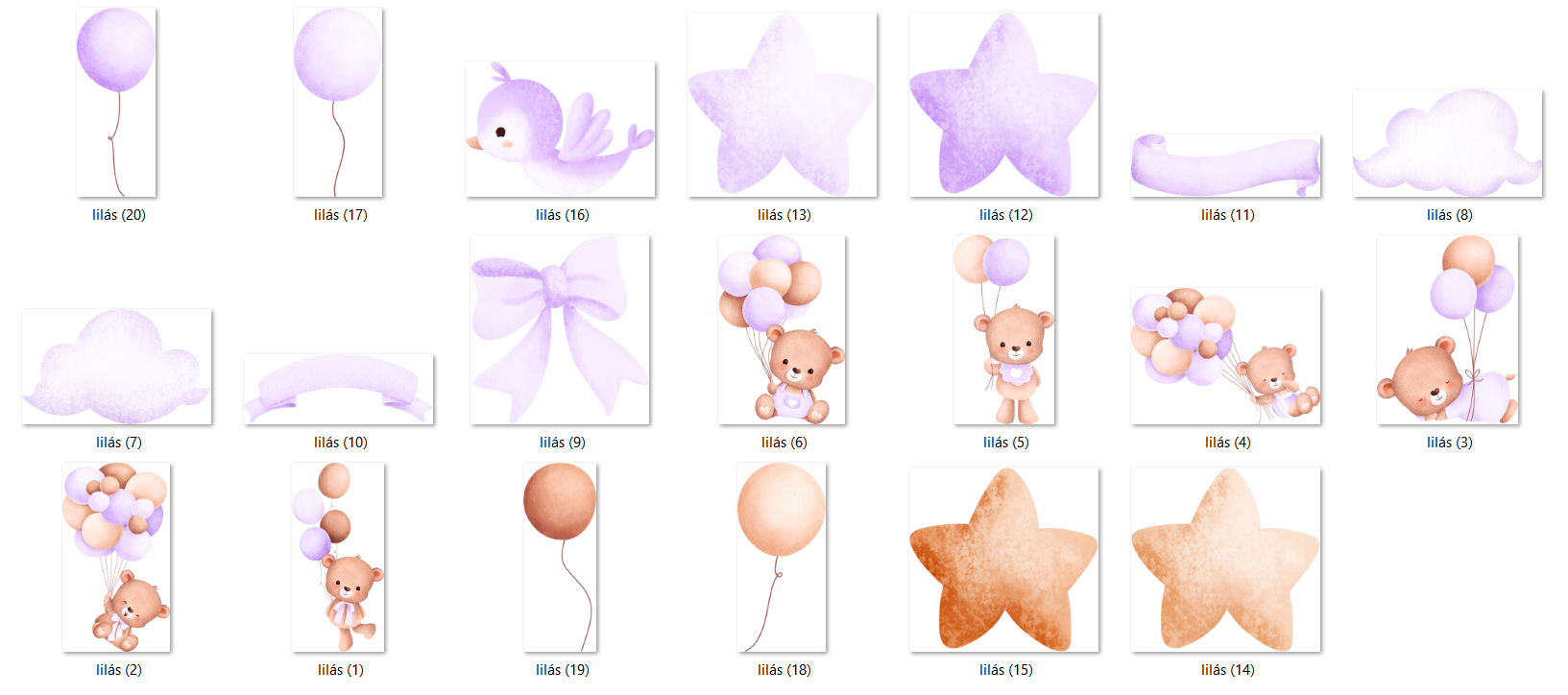 Arquivo kit Digital Ursinhos Baby 4