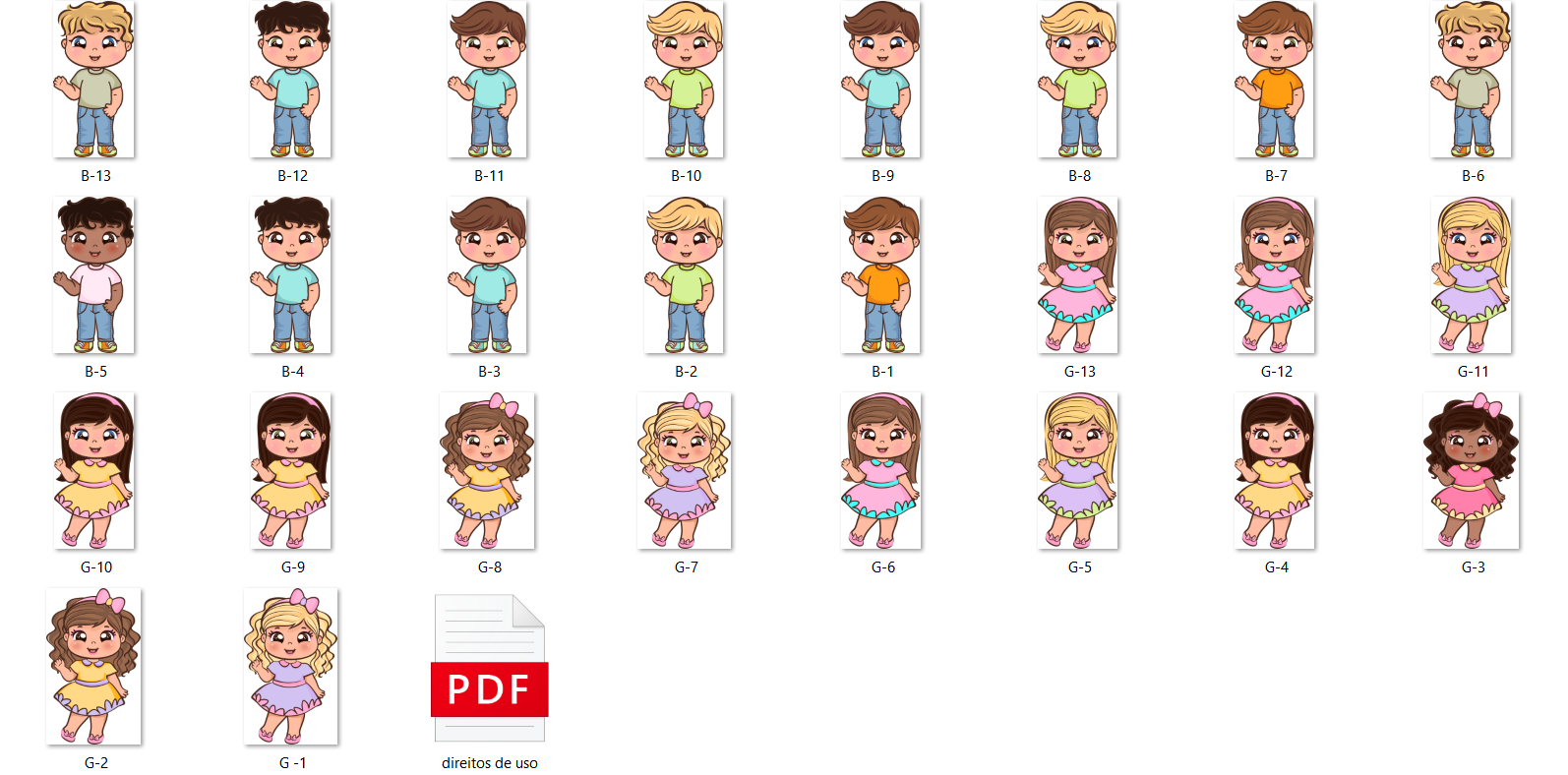 Arquivo Kit Digital Boys and Girls 2