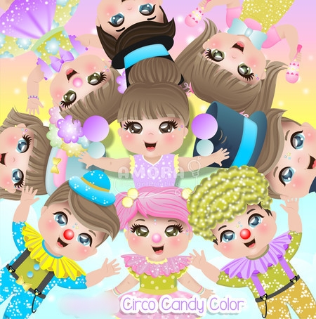 Arquivo Kit Digital Circo Candy Color 1
