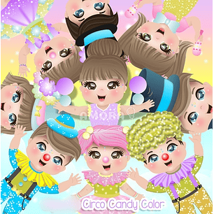 Arquivo Kit Digital Circo Candy Color