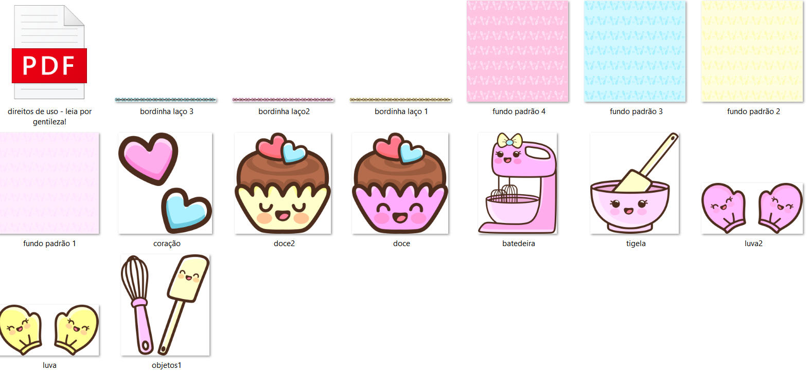 Arquivo Kit Digital Confeitaria Fofinha 2