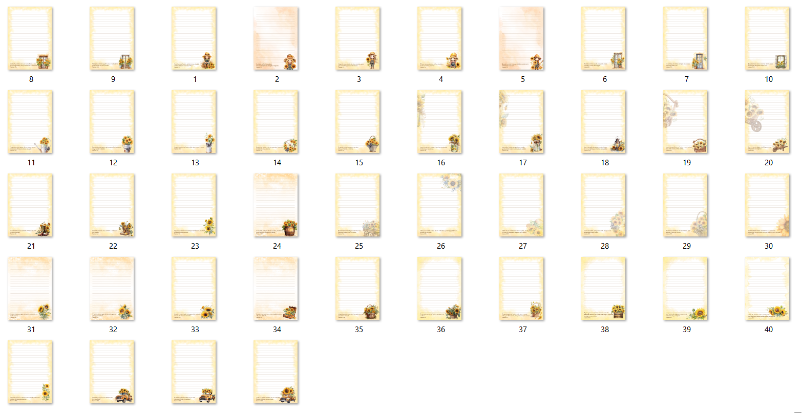 Arquivo Kit Digital Marca páginas Girassol 2