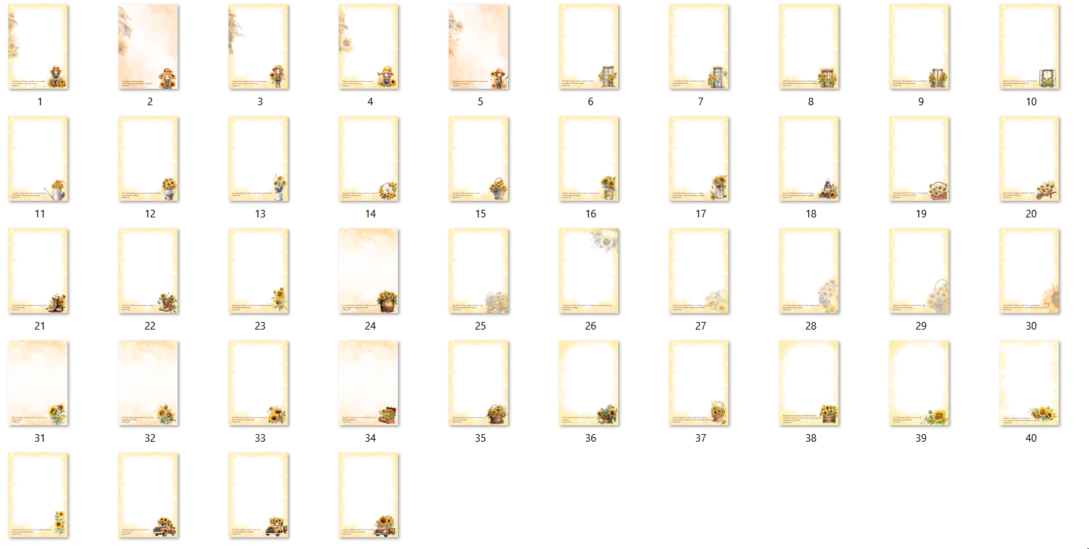 Arquivo Kit Digital Marca páginas Girassol 4