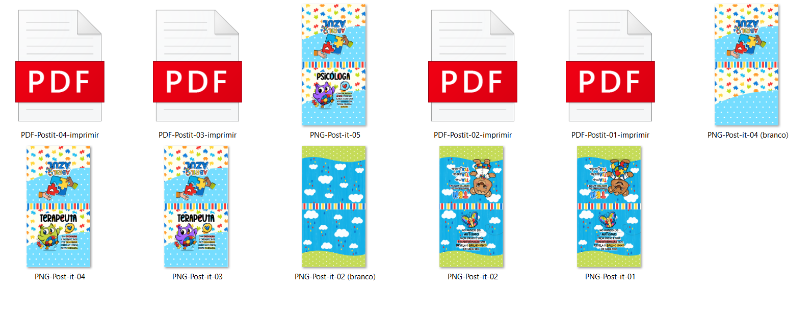 Arquivo Abril Azul Autismo Kit Digital  6