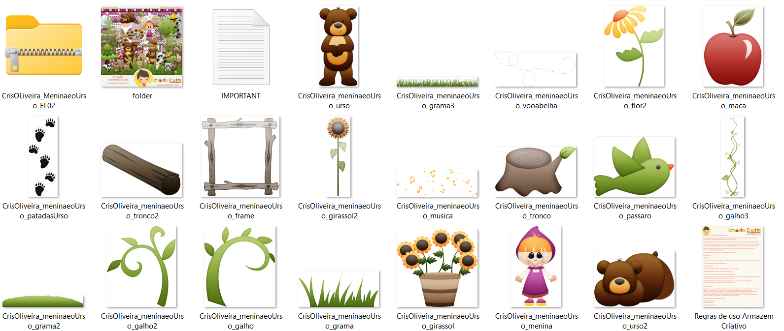 Arquivo Kit Digital Marsha e o Urso 2