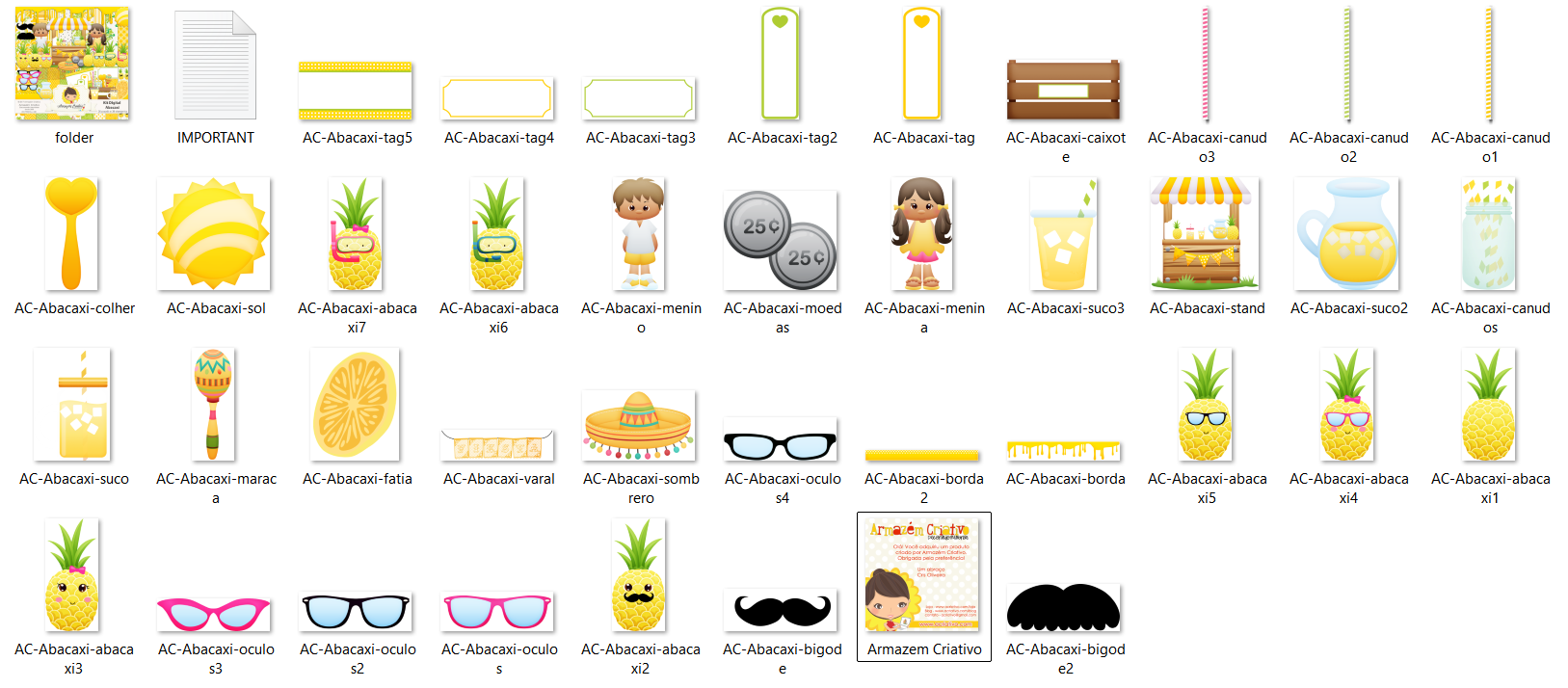 Arquivo Kit Digital Abacaxi 2