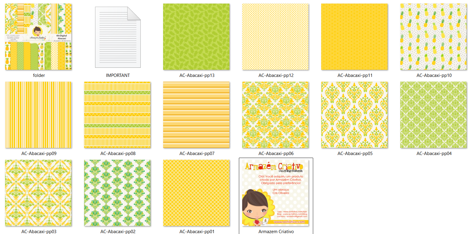 Arquivo Kit Digital Abacaxi 3