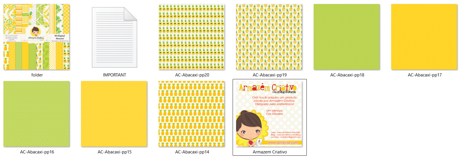 Arquivo Kit Digital Abacaxi 4