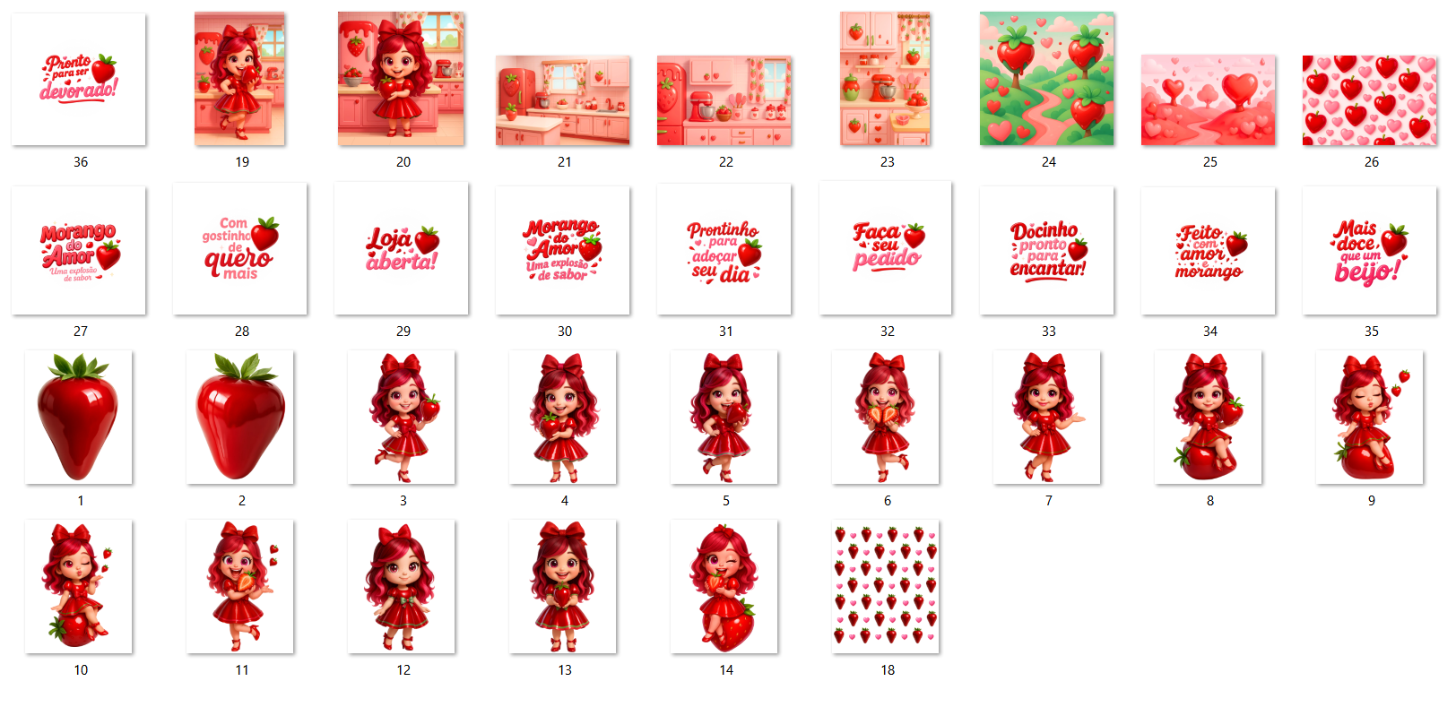 Arquivo Kit Digital Moranguinha do Amor  2