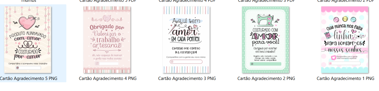 Arquivo Kit Digital Cartões Costura 2