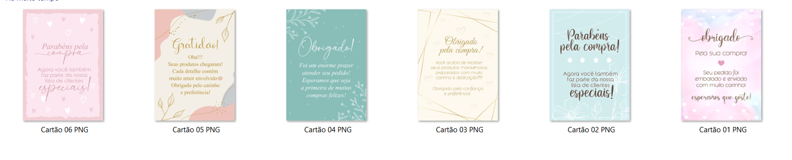 Arquivo Kit Digital Cartões de Agradecimento  2