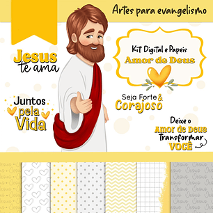 Arquivo Kit Digital e Papeis Amor de Deus