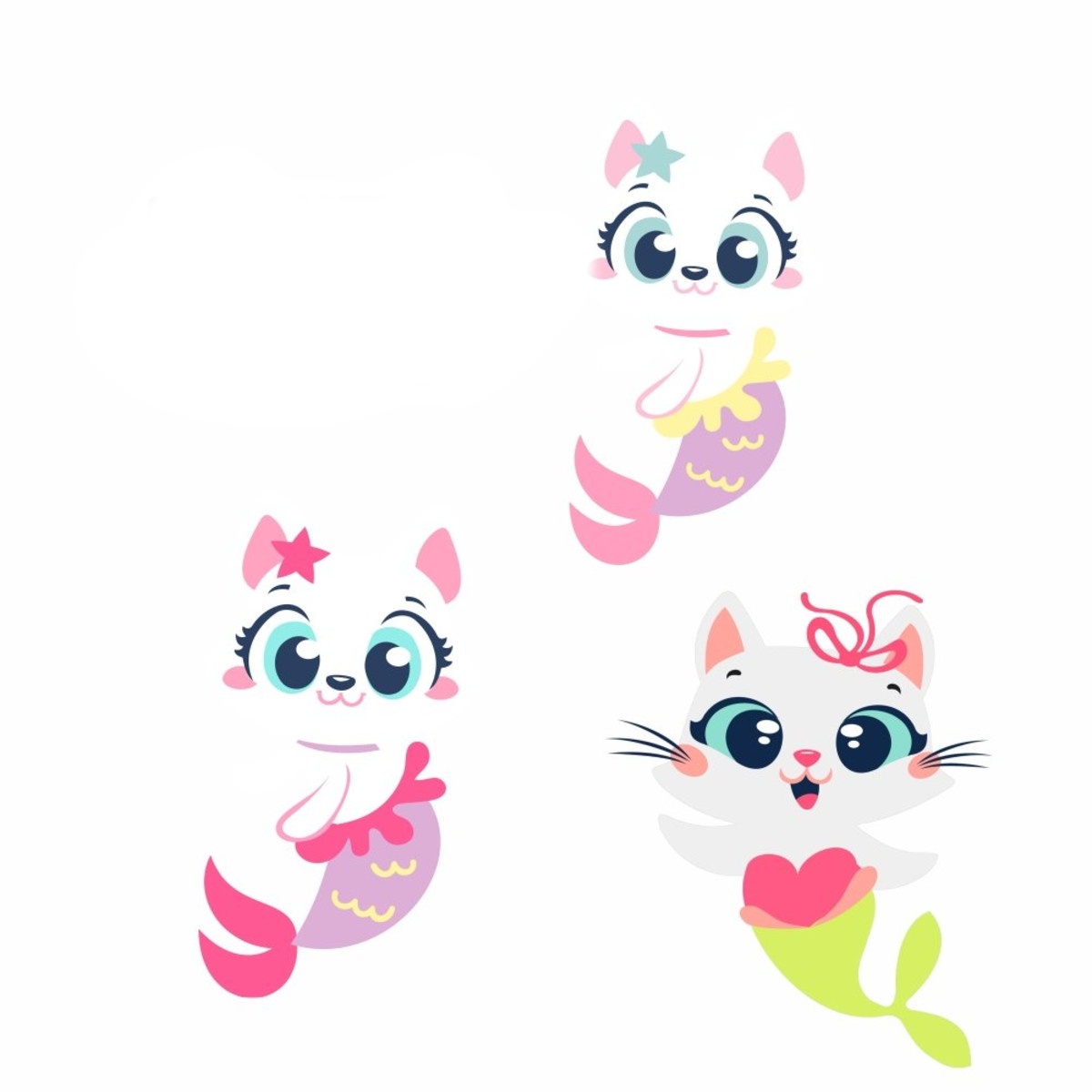 Arquivo Kit Digital Gatinha Sereia 1