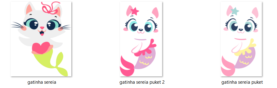 Arquivo Kit Digital Gatinha Sereia 2