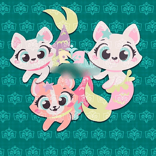 Arquivo Kit Digital Gatinha Sereia Puket 