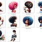 Arquivo Kit Digital Girl Afro  - Thumbnail 2