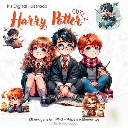 Arquivo Kit Digital Harry Potter Cute 2 1