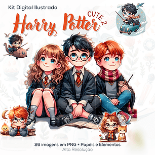 Arquivo Kit Digital Harry Potter Cute 2