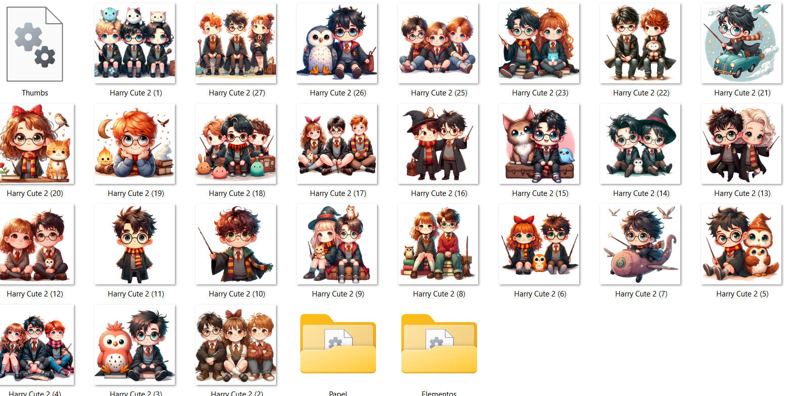 Arquivo Kit Digital Harry Potter Cute 2 2