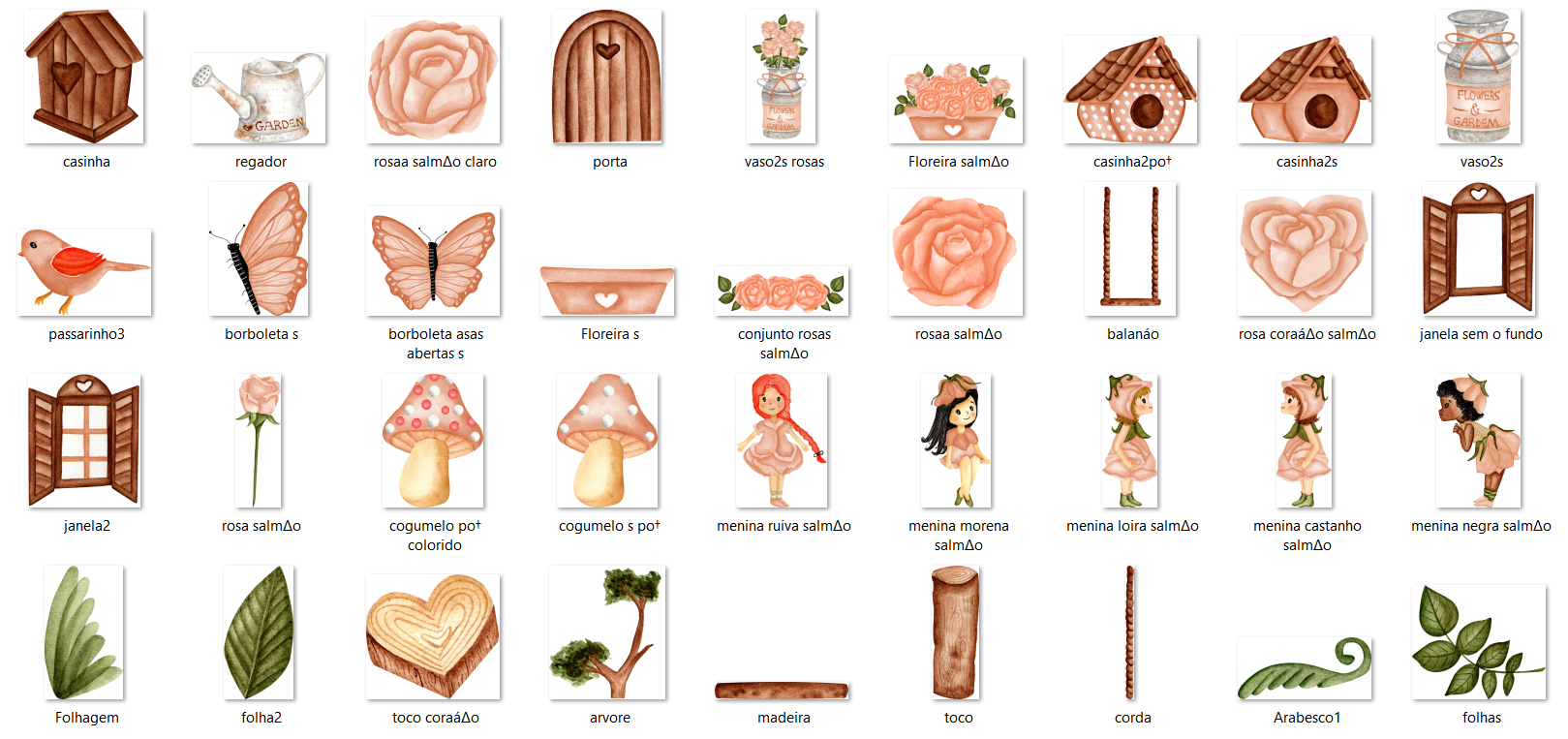 Arquivo Kit Digital Jardim Mágico Salmão 2