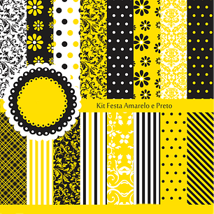 Arquivo Kit Digital Festa Amarelo e Preto 