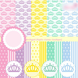 Arquivo Kit Digital Papel Coroa