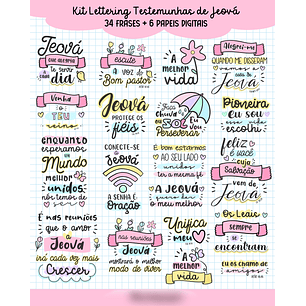 Arquivo Kit Digital  Lettering Testemunhas de Jeová