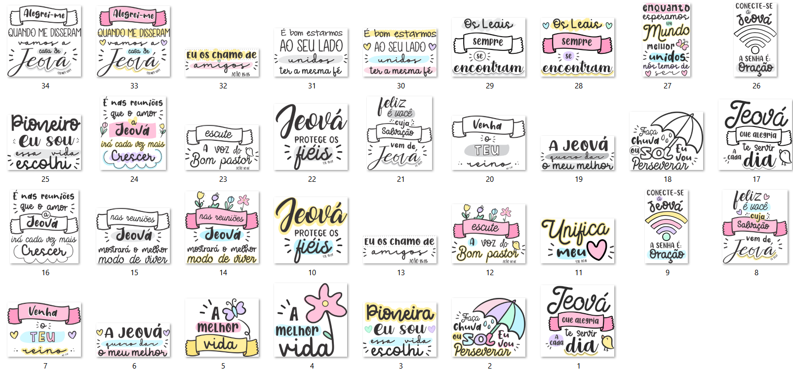 Arquivo Kit Digital  Lettering Testemunhas de Jeová 3