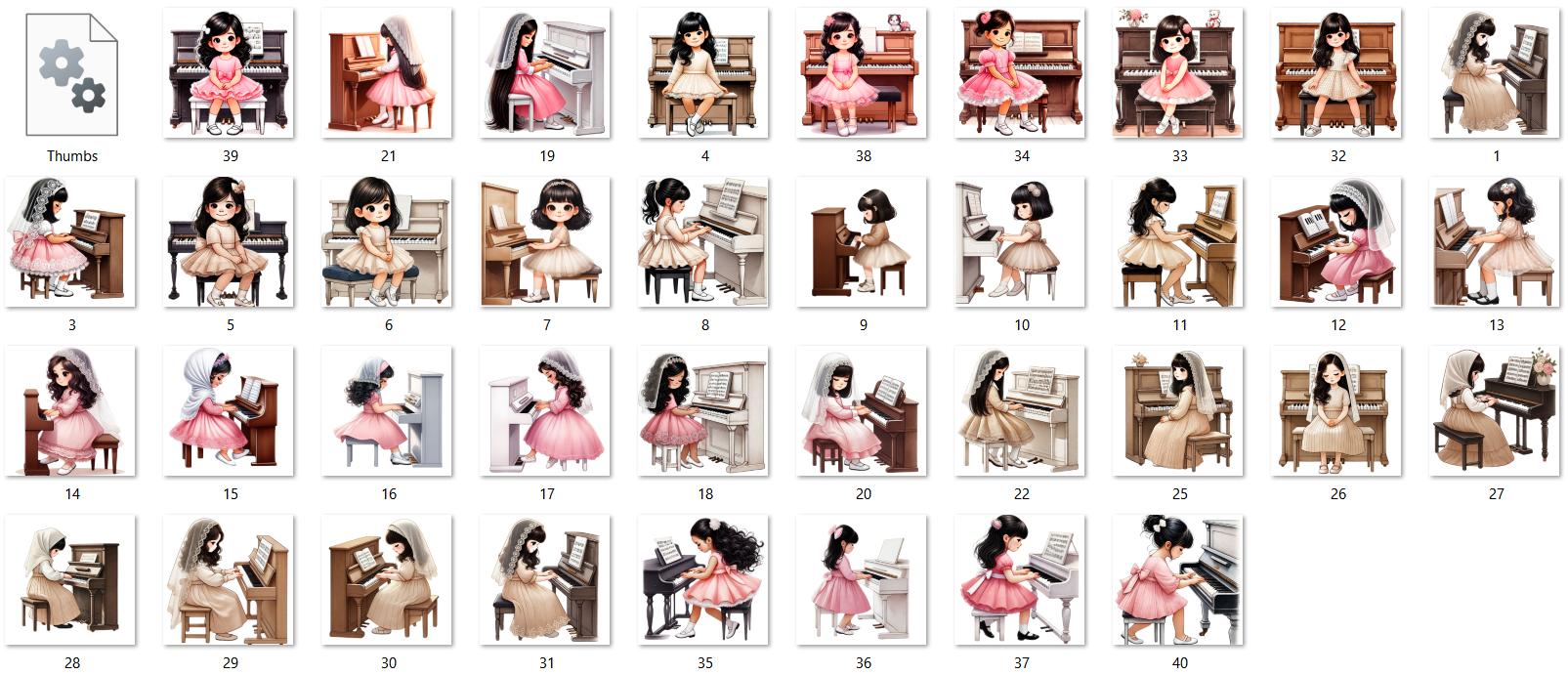 Arquivo Kit Digital Ilustrações Organistas Infantil 3