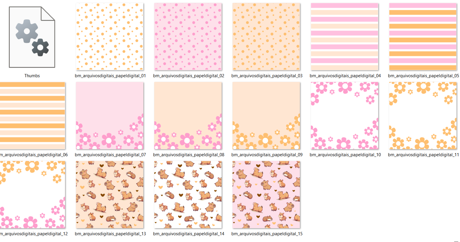 Arquivo Kit Digital Capivara Charm 3