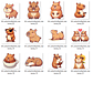 Arquivo Kit Digital Capivara Charm - Thumbnail 4