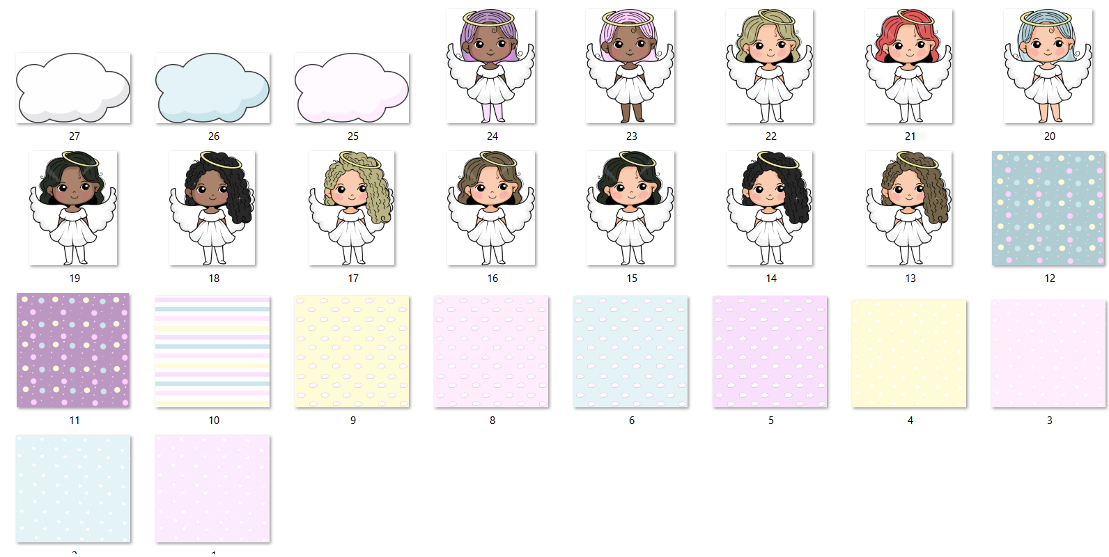 Arquivo Kit Digital Anjinhos Meninas 2