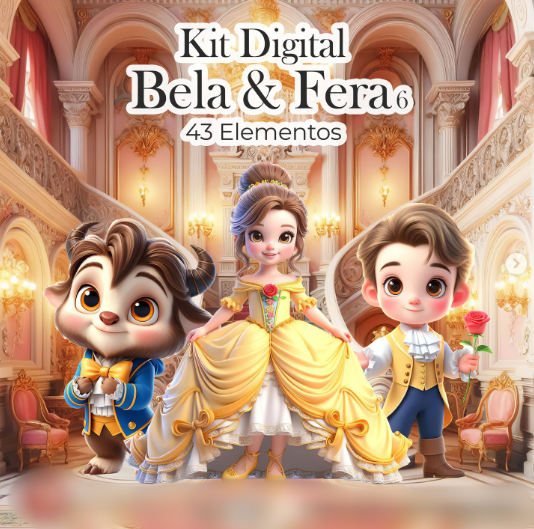 Arquivo kit Digital Bela e a Fera 1
