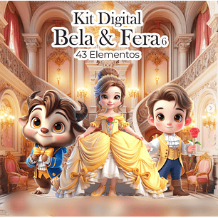 Arquivo kit Digital Bela e a Fera