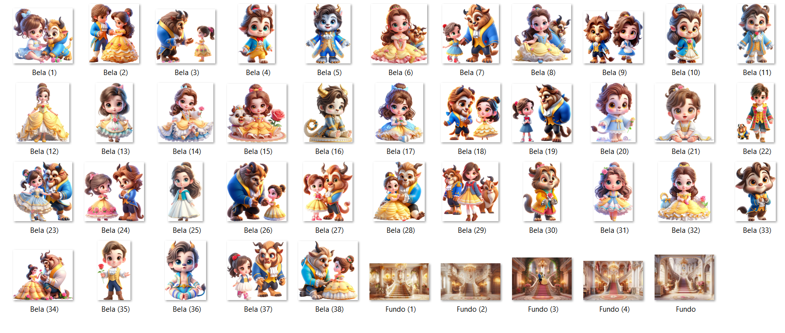 Arquivo kit Digital Bela e a Fera 2