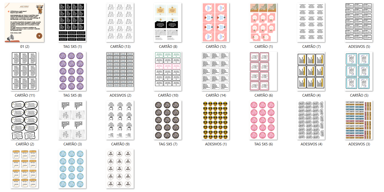 Arquivo Kit Digital Cartões e Tags 2