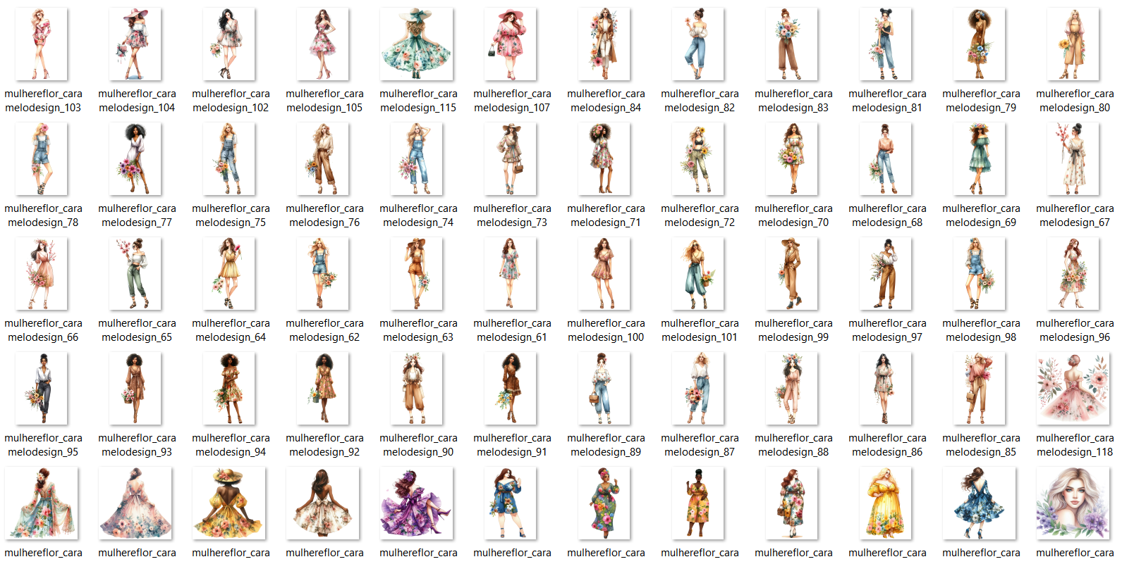 Arquivo Kit Digital Mulher e Flor 2