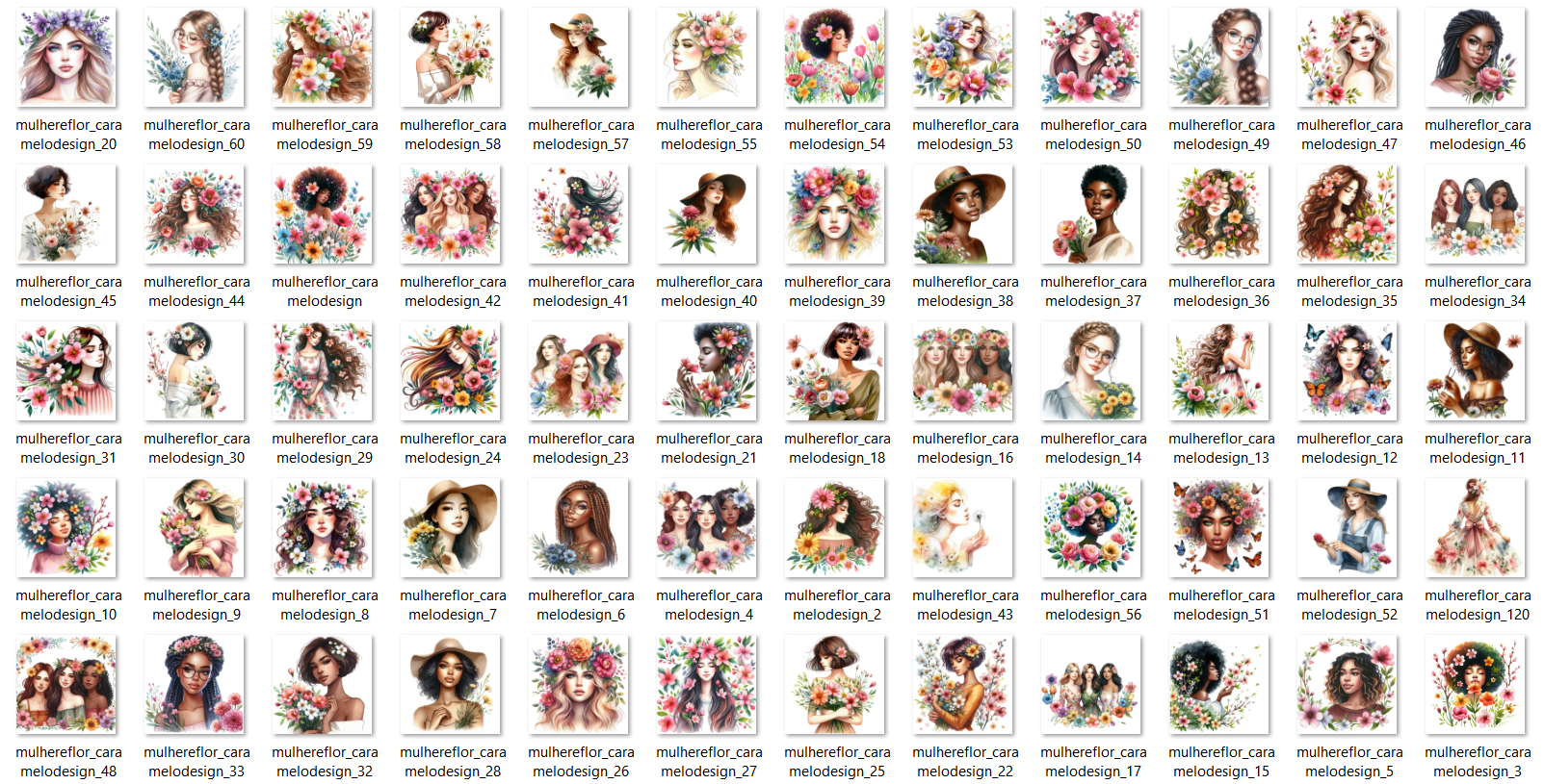 Arquivo Kit Digital Mulher e Flor 3