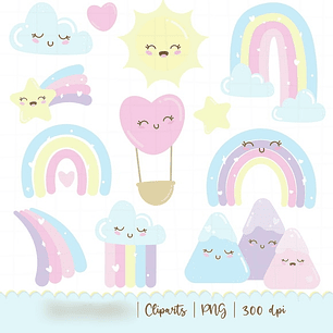 Arquivo Kit Digital Candy Color Rainbow