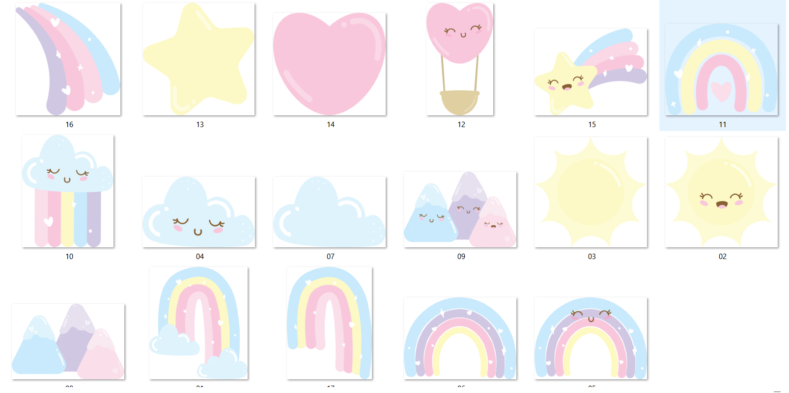 Arquivo Kit Digital Candy Color Rainbow 2