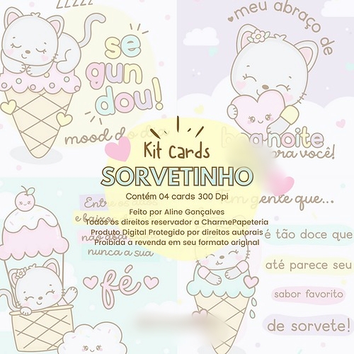 Arquivo Kit Digital Cards Sorvetinho  1